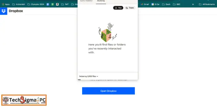 برنامج Dropbox للكمبيوتر